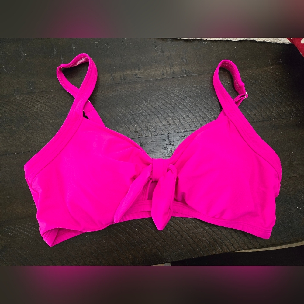 Vibrant Pink Bikini Top Sz XL